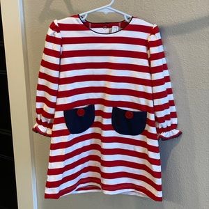 NWT The Beaufort Bonnet Patty Playground Dress w/Richmond Red/White Stripe